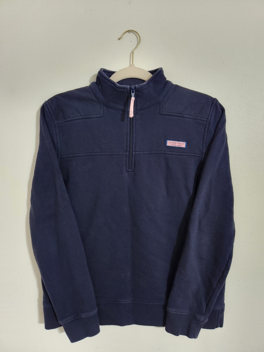 Classic Navy blue Vineyard Vines Shep Shirt quarter-zip pullover